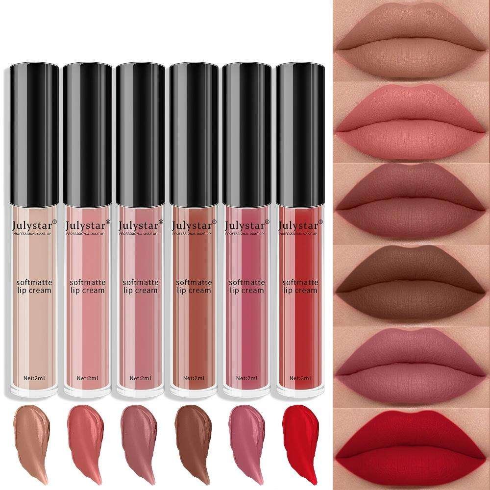 Wholesale Popular Mineral Satin Matte Lip Glaze Long Lasting Waterproof Non-stick Liquid Lipstick Vegan Lip Gloss Custom Own